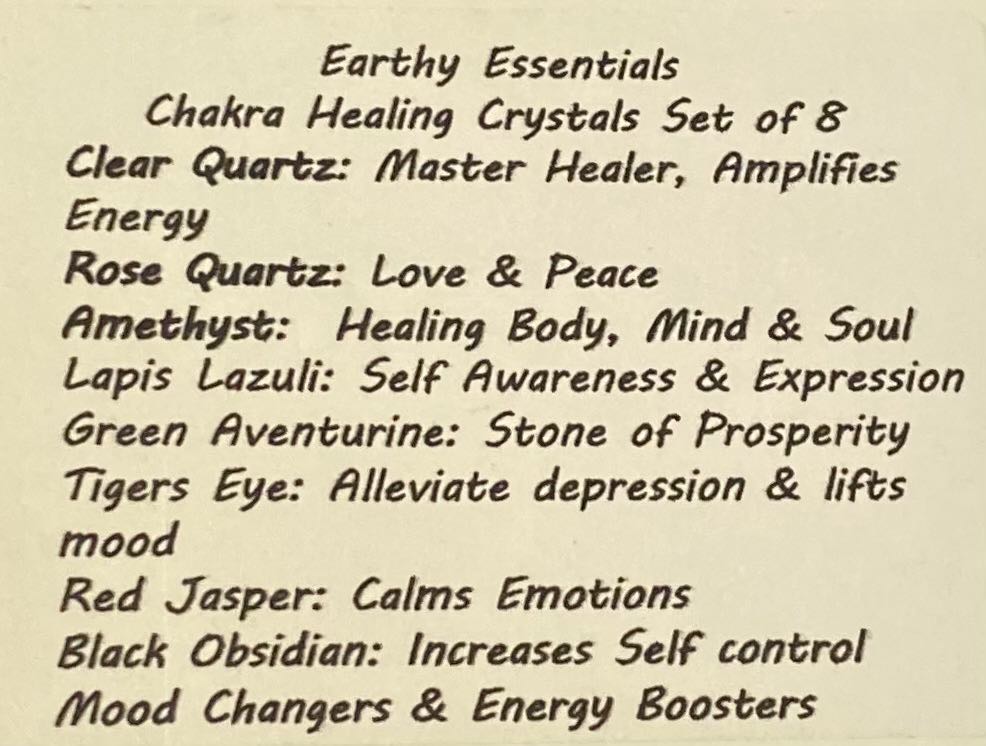 Healing Cyrstals ~ Set Of 8